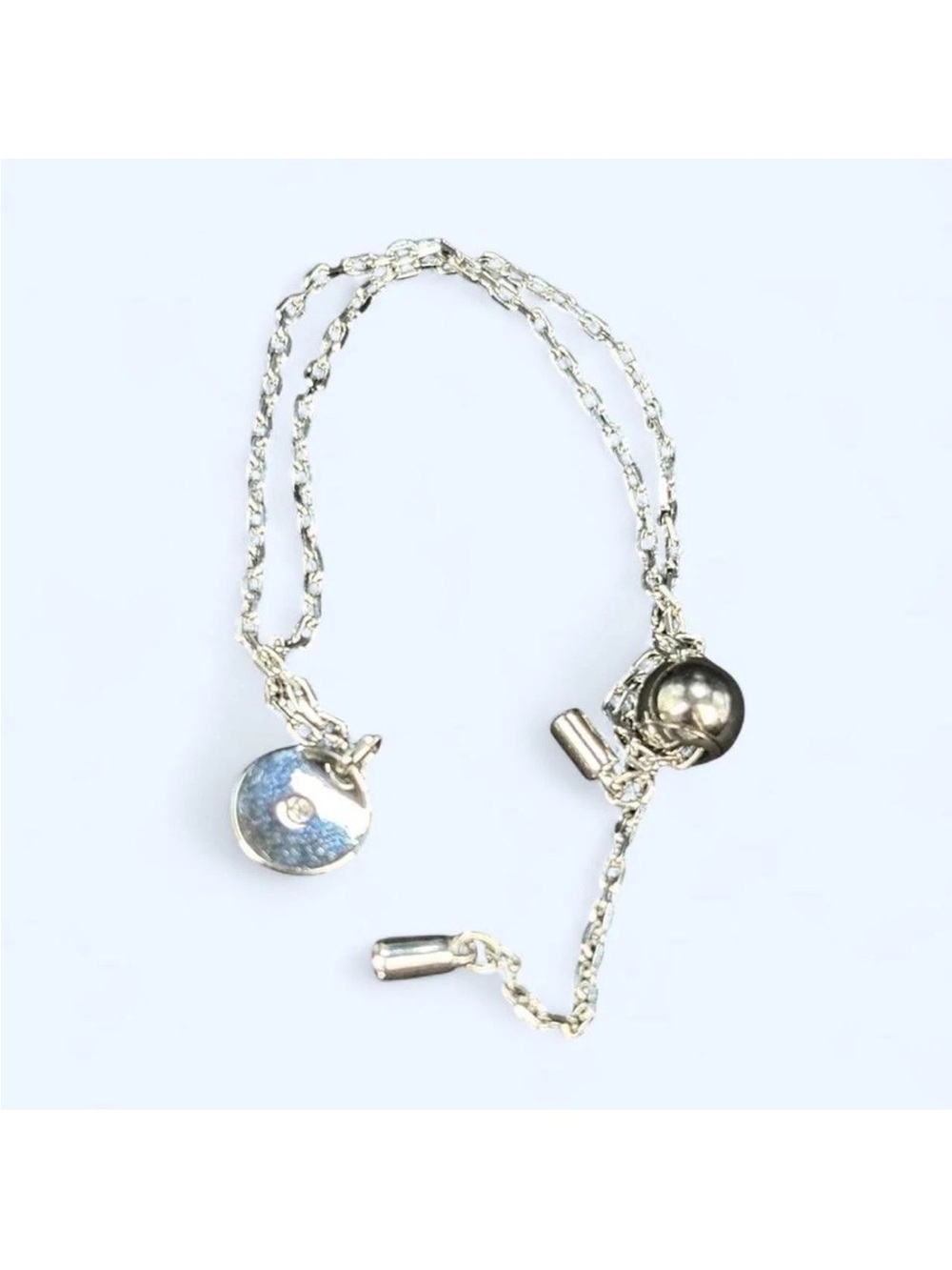 SWAROVSKI Women Ginger Disc Chain Slide Bracelet Silver-tone.